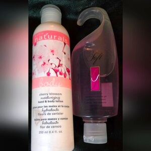 Avon Cherry Blossom Body Lotion 8.4floz- Skin So Soft body wash 5floz duo sealed
